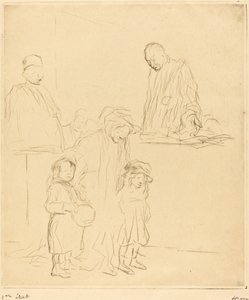 Kommer ud af høringen (første plade) af Jean Louis Forain