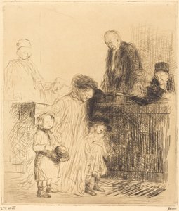 Kommer ud af høringen (første plade) af Jean Louis Forain