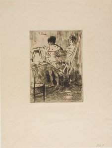Dansere i deres omklædningsrum af Jean Louis Forain
