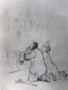 Bøn foran hulen, 1925. af Jean Louis Forain