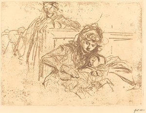 Bevis ved høringen (første plade) af Jean Louis Forain