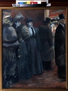 Teaters foyer. Maleri af Jean-Louis Forain (Jean-Louis Forain af Jean Louis Forain
