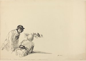 tysk forskud, ca. 19141919. af Jean Louis Forain