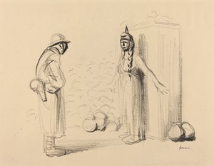 Skjuler louis, ca. 19141919. af Jean Louis Forain