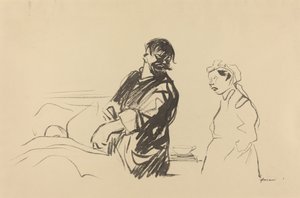 Hospitalsscene, ca. 19141919. af Jean Louis Forain