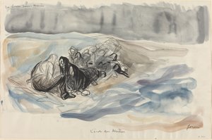 Undervandskrigsførelse. The School of Neutrals, ca. 19141919. af Jean Louis Forain