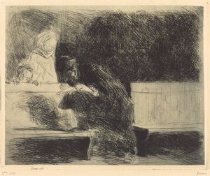 Advokat gennemgår en brief af Jean Louis Forain