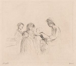 Madonna og børn af Jean Louis Forain