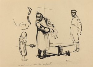 Nach Paris. -også mig, børnechai, ca. 19141919. af Jean Louis Forain