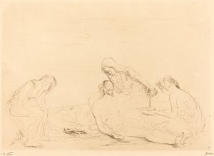 Pietà (tredje tallerken) af Jean Louis Forain