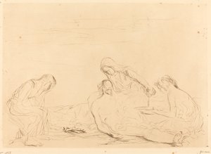 Pietà (tredje tallerken) af Jean Louis Forain
