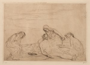 Pietà (tredje tallerken) af Jean Louis Forain