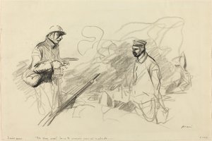 Poilu anerkender tysk soldat af Jean Louis Forain