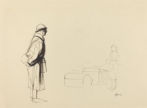Poilu og sygeplejerske af Jean Louis Forain