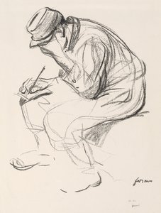 Krigsfange skriver et brev af Jean Louis Forain