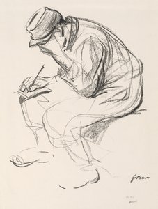 Krigsfange skriver et brev. af Jean Louis Forain