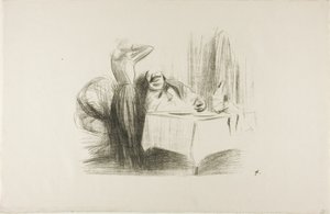Privat spisestuescene (vandret plade) af Jean Louis Forain