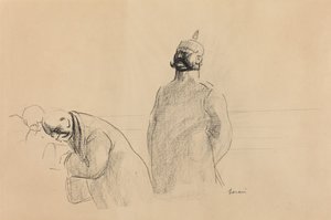 preussisk soldat og civile af Jean Louis Forain