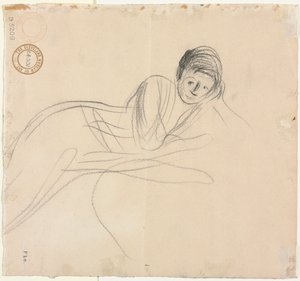 Tilbagelænet kvinde (verso) af Jean Louis Forain