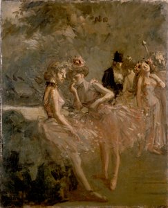 Scene i et teaters vinger, c1870-1900 af Jean Louis Forain