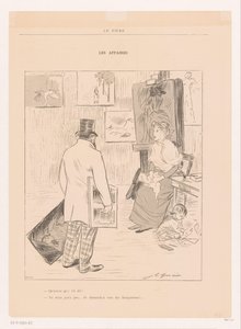 Malerfamilie i atelier Les Affaires (titel på objekt) af Jean Louis Forain