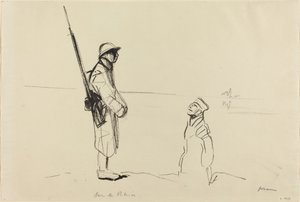 Ved Rhinen, ca. 19141919. af Jean Louis Forain