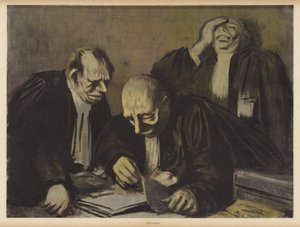Advokaterne (farve litho) af Jean Louis Forain