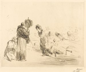 Miraklet før det velsignede sakramente (fjerde plade) af Jean Louis Forain