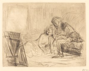 Modellens hvile (første plade) af Jean Louis Forain