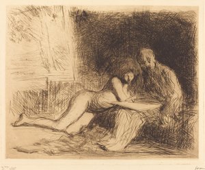 Modellens hvile (fjerde plade) af Jean Louis Forain