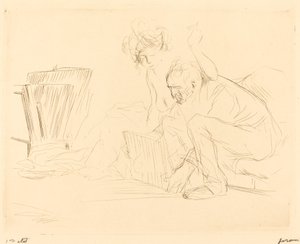 Modellens hvile (anden plade) af Jean Louis Forain