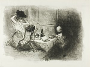 Den private spisestue, femte plade af Jean Louis Forain