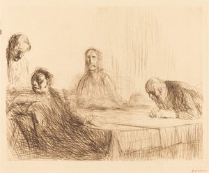 Nadveren i Emmaus (anden tallerken) af Jean Louis Forain