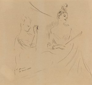 To Damer i en Loge af Jean Louis Forain