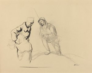 To soldater, ca. 19141919. af Jean Louis Forain