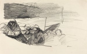 To soldater i en skyttegrav, ca. 19141919. af Jean Louis Forain