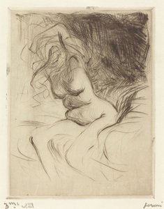 Kvinde, der tager sin Chemise af af Jean Louis Forain