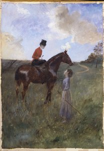 Kvinde til hest og hyrdinde