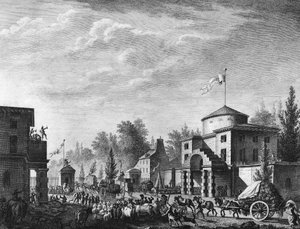 Franske revolution: Gratis adgang til barrieren i Paris den 1. maj af Jean Louis II (after) Prieur