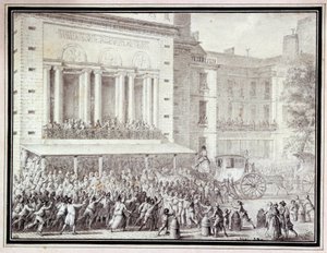 Folket, der lukker dørene til Operaen: 12. juli af Jean Louis the Younger Prieur