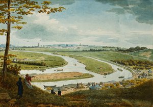 Udsigt over Paris og Seinen fra Saint-Cloud, af Jean Lubin Vauzelle