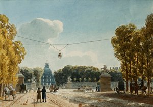 Udsigt over Tuilerierne fra Champs-Elysees,