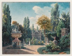 Monument over Diane de Poitiers i Jardin du cloître des Petits-Augustins, 1815