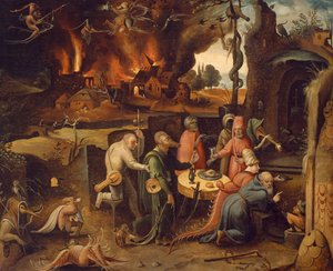 Temptation of St Anthony, af Jan Mandyn (ca. 1500-1560)