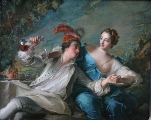 Tysk: Die Liebenden De elskende af Jean Marc Nattier