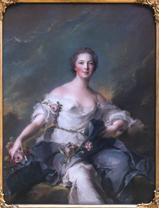 Tysk: Die Marquise de Baglion als Flora Marquioness of Baglion as Flora af Jean Marc Nattier