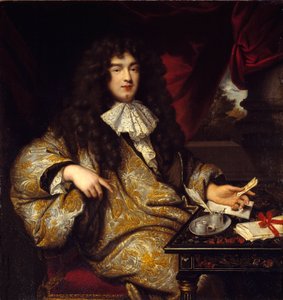 Portræt af Jean Baptiste (Jean-Baptiste) Colbert (1651-1690) seigneur Marquis de Seignelay, flådeminister, søn af Colbert. Maleri af Marc Nattier (1642 - 1705) af Jean Marc Nattier
