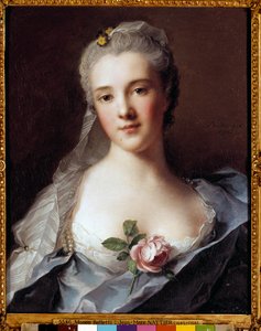 Portræt af Manon Balletti (1740-1776), hustru til arkitekten Jean Francois Blondel (1705-1774) Maleri af Jean Marc (Jean-Marc) Nattier (1685-1766) af Jean Marc Nattier