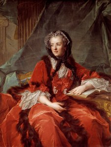 Portræt af Marie Lesczinska (Lesczynska) (1703-1768) Dronning af Frankrig Maleri af Jean Marc (Jean-Marc) Nattier (1685-1766) 1748 Søn 1,37x1,05 m Dijon, Musee des Beaux Arts af Jean Marc Nattier