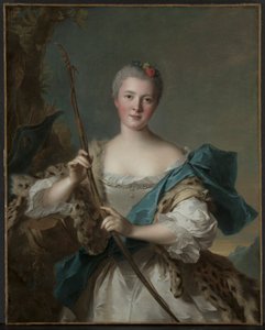 Portræt af en kvinde som Diana, 1752.
